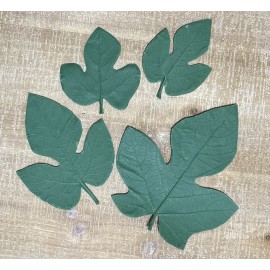 Small Fig Rubber Leaf Forms (Set of 4)